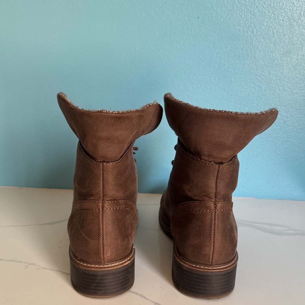 Cliffs by WHITE MOUNTAIN Chocolate Lace-Up Boots with Knit Cuff - Picture 7 of 10